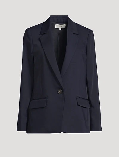 Soft Suiting Single-Breasted Blazer