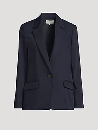 Soft Suiting Single-Breasted Blazer