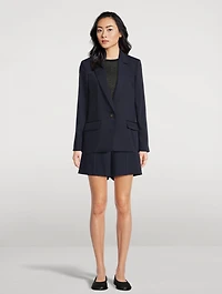 Soft Suiting Single-Breasted Blazer