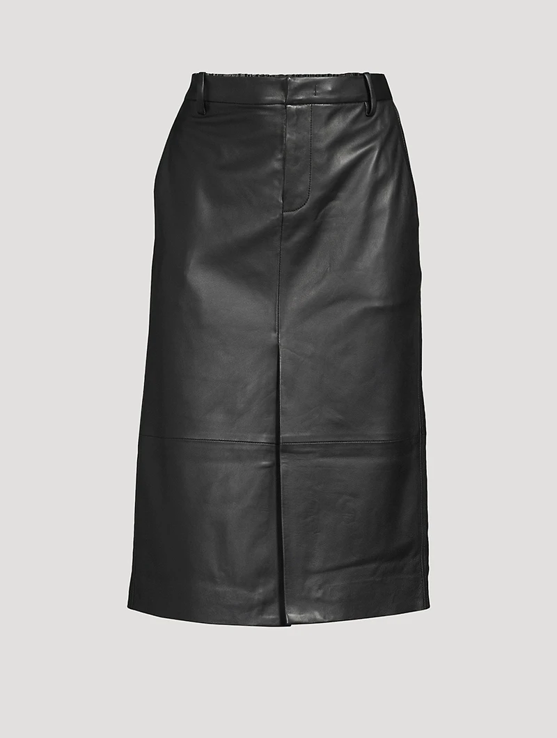 Leather Midi Skirt