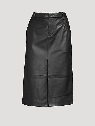Leather Midi Skirt