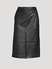 Leather Midi Skirt