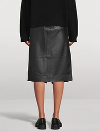 Leather Midi Skirt