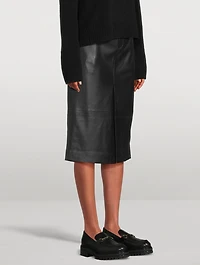 Leather Midi Skirt