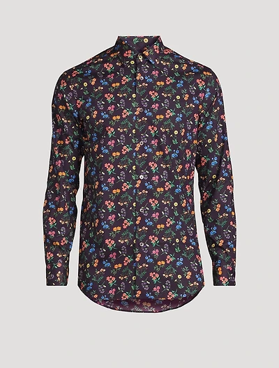 Cotton Tailored Shirt Floral Print