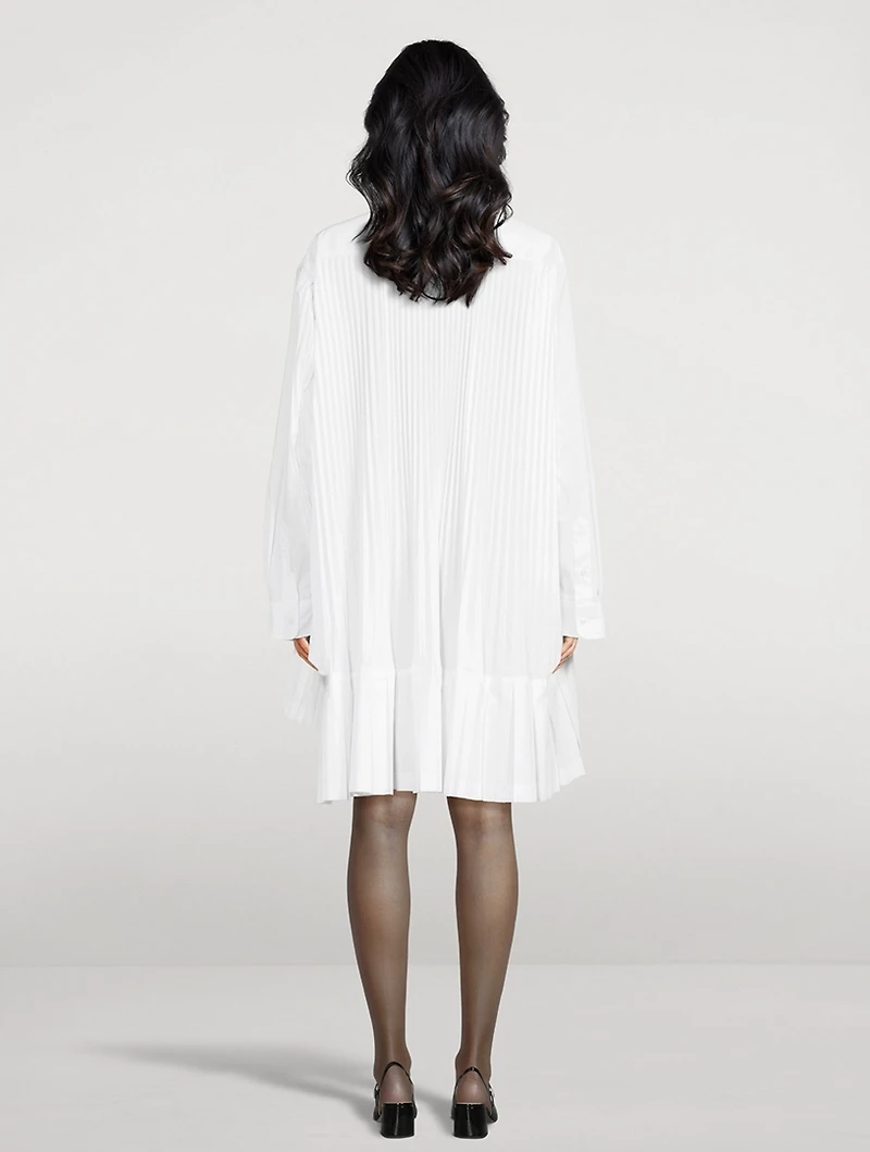 Poplin Shirt With Pleated Back