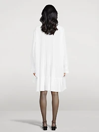 Poplin Shirt With Pleated Back