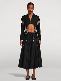 Purse Frame Cropped Wool Blazer