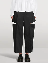 Cut-Out Tapered Trousers