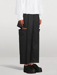 Cut-Out Tapered Trousers