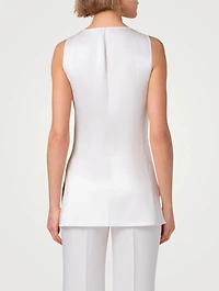 Sleeveless Satin Blouse