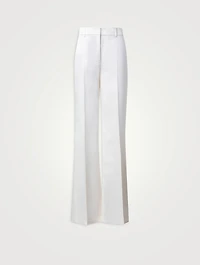 Florine Satin Straight-Leg Trousers