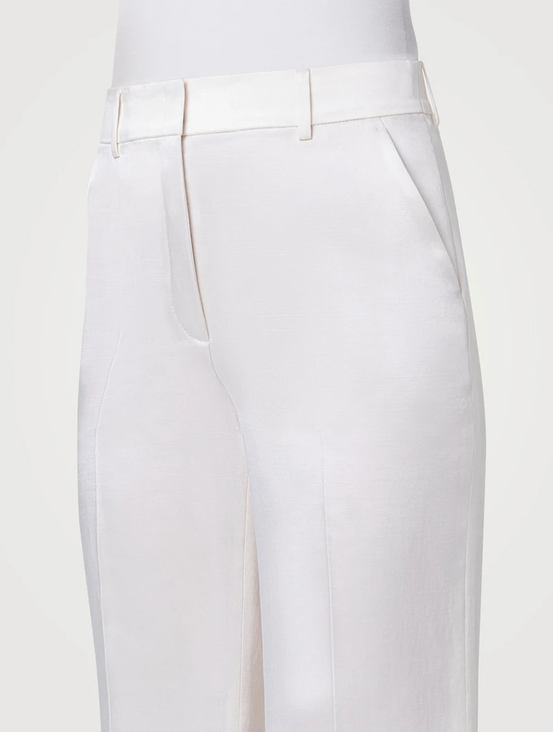 Florine Satin Straight-Leg Trousers