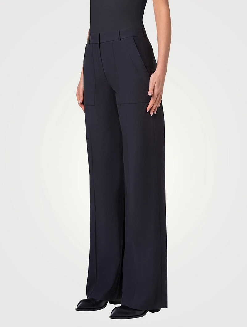 Melin Wool Wide-Leg Trousers