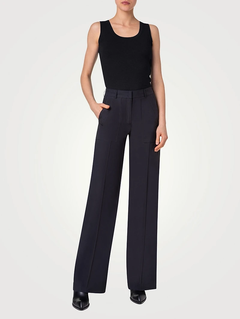 Melin Wool Wide-Leg Trousers
