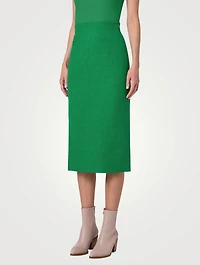 Linen And Wool Pencil Skirt