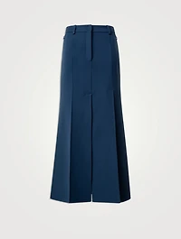 Wool Double-Face Midi Skirt