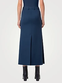 Wool Double-Face Midi Skirt
