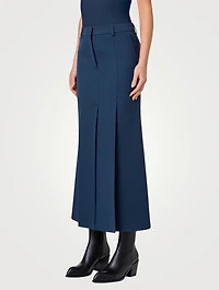 Wool Double-Face Midi Skirt