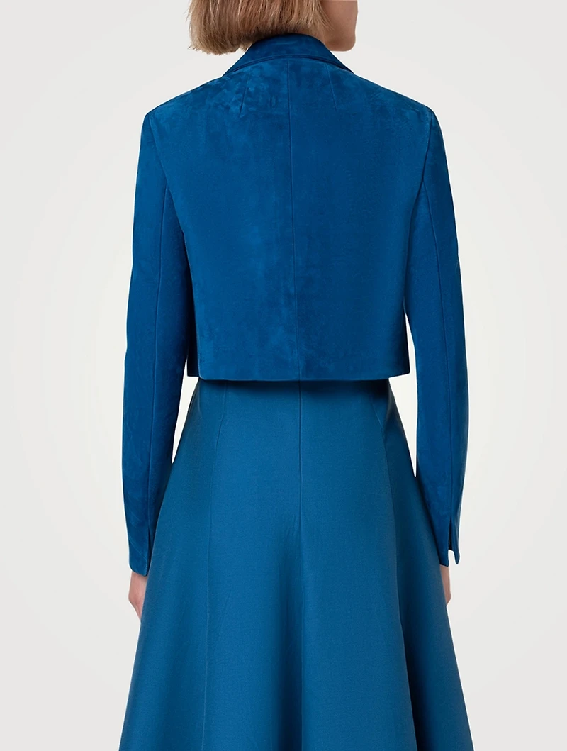 Gian Cropped Suede Blazer