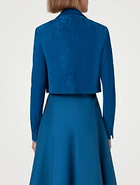 Gian Cropped Suede Blazer