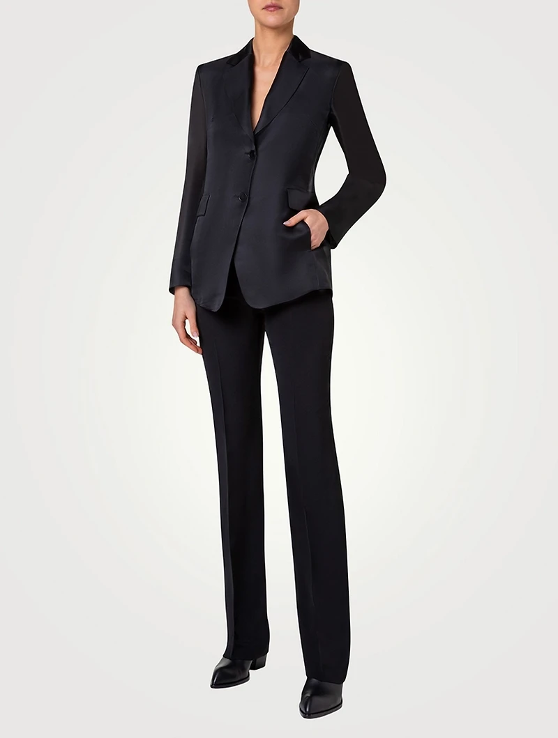 Taddeo Single-Breasted Silk Blazer