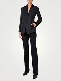 Taddeo Single-Breasted Silk Blazer
