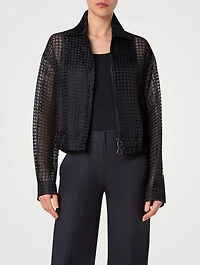Wanda Windowpane Organza Jacket