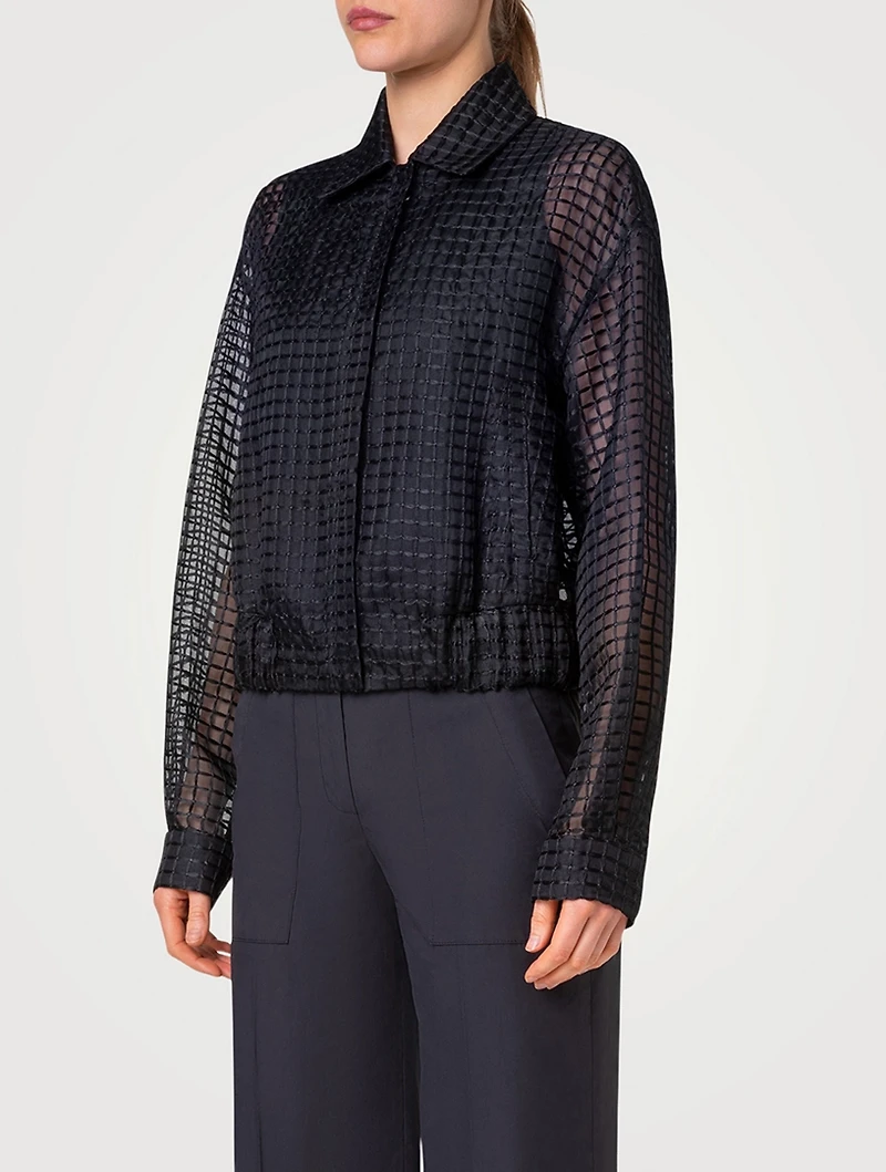 Wanda Windowpane Organza Jacket