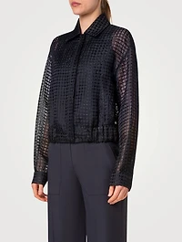 Wanda Windowpane Organza Jacket