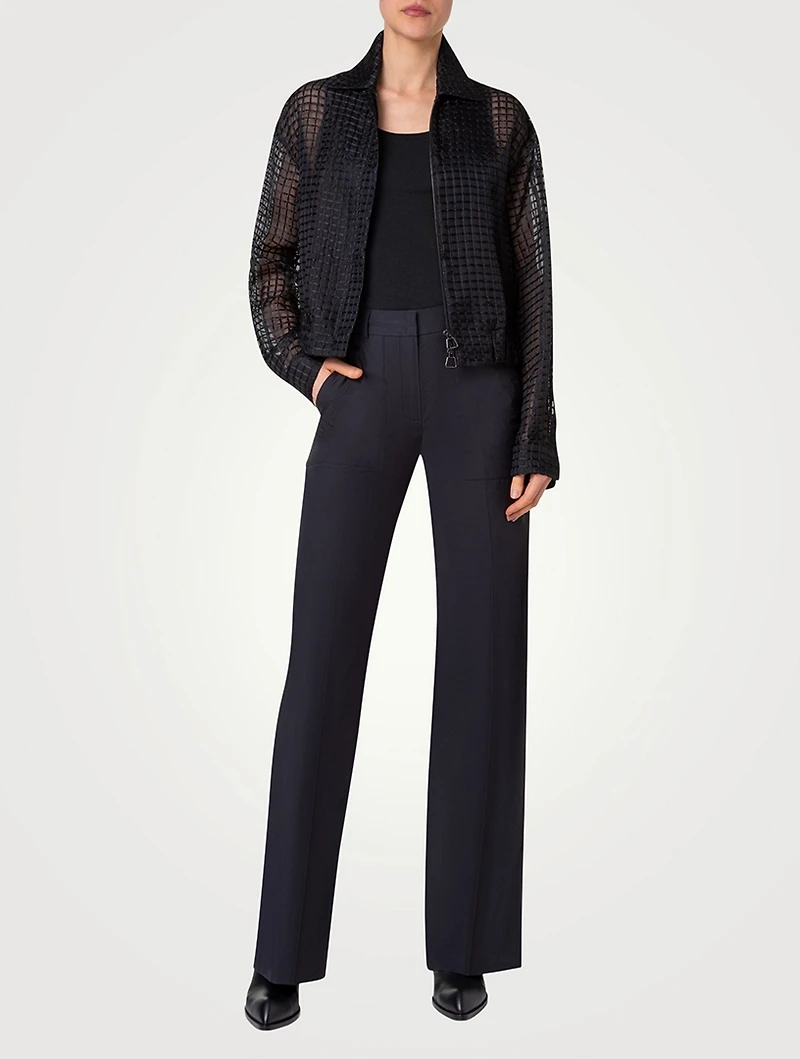 Wanda Windowpane Organza Jacket