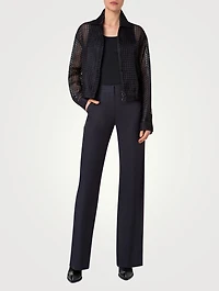 Wanda Windowpane Organza Jacket
