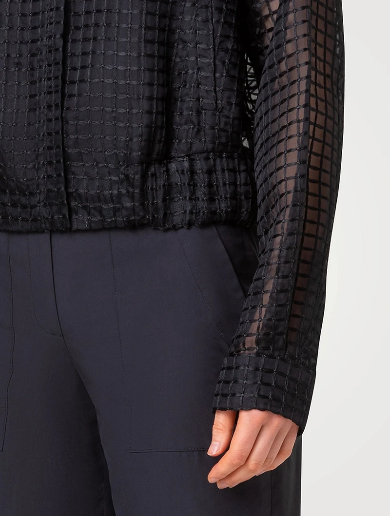Wanda Windowpane Organza Jacket