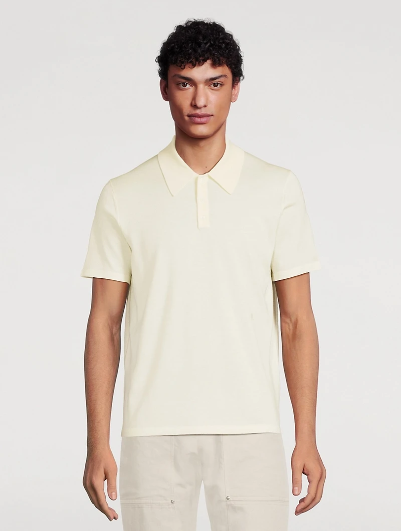 Wool And Silk Fine Gauge Polo Shirt