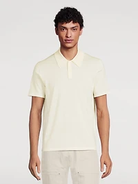 Wool And Silk Fine Gauge Polo Shirt