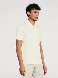 Wool And Silk Fine Gauge Polo Shirt