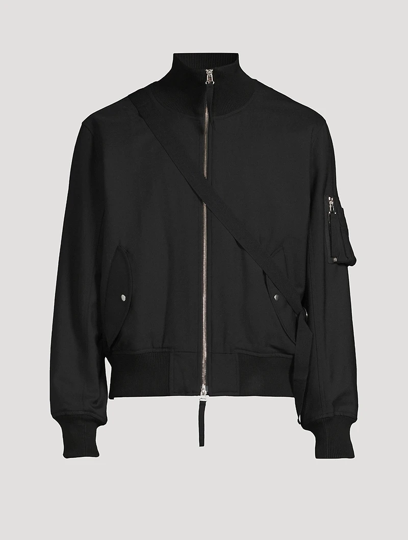 Seatbelt Wool-Blend Bomber Jacket