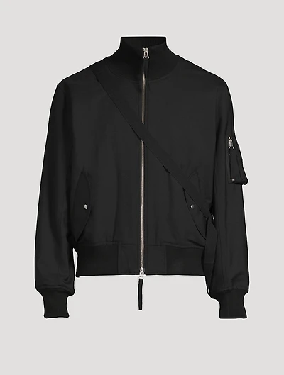 Seatbelt Wool-Blend Bomber Jacket