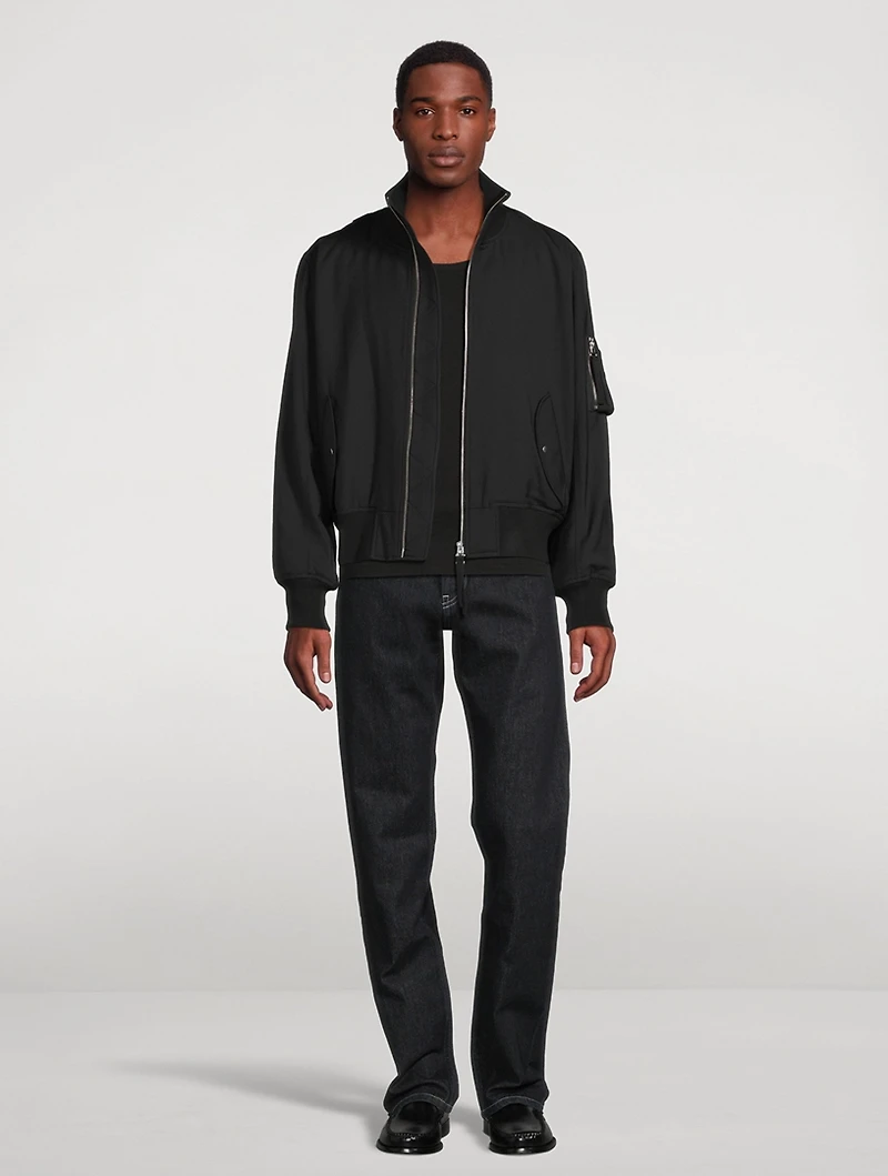 Seatbelt Wool-Blend Bomber Jacket