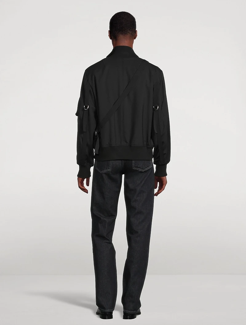Seatbelt Wool-Blend Bomber Jacket