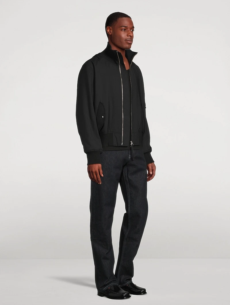 Seatbelt Wool-Blend Bomber Jacket