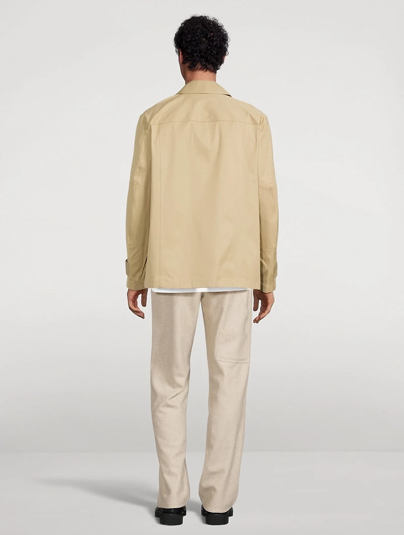 Stretch Cotton Utility Jacket