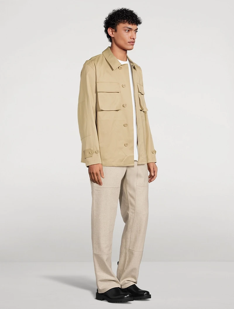 Stretch Cotton Utility Jacket