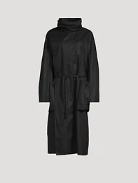 Asymmetric Cotton Gabardine Coat