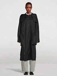 Asymmetric Cotton Gabardine Coat
