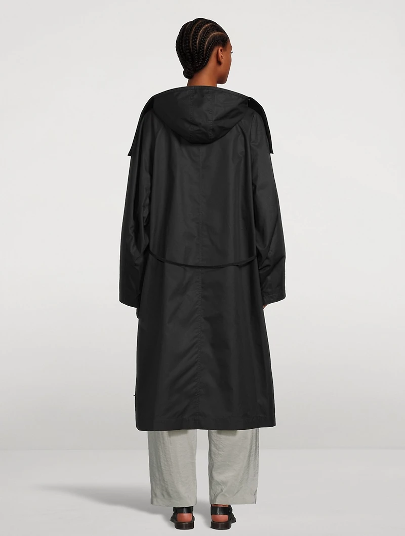 Asymmetric Cotton Gabardine Coat