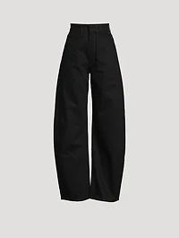 Curved Straight-Leg Jeans