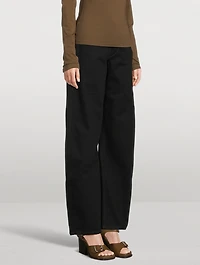 Curved Straight-Leg Jeans