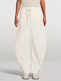 Belted Tapered-Leg Trousers