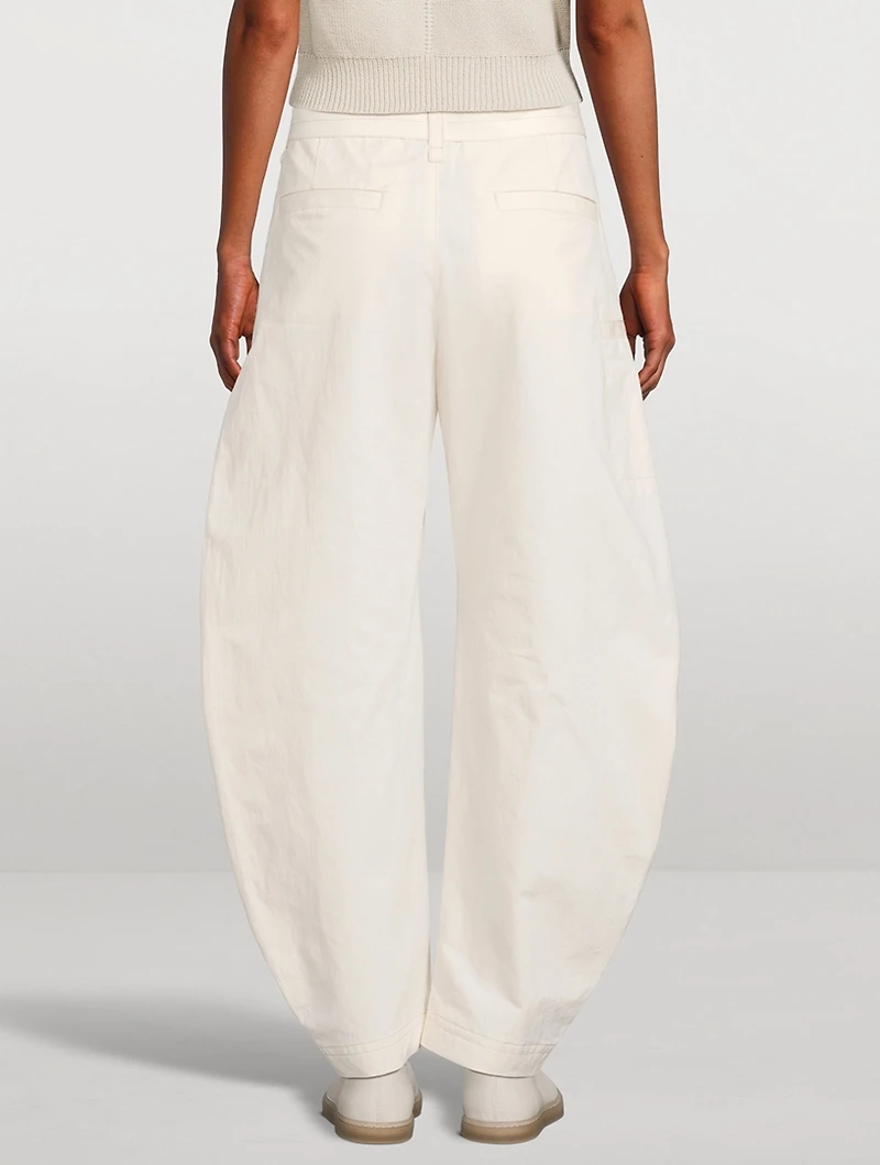 Belted Tapered-Leg Trousers
